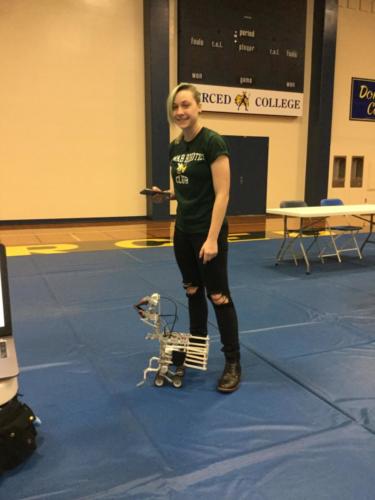 Alexis from Hilmar High School and her Lego Mindstorms Dodobot